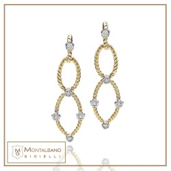 Orecchini Intrecci fiori oro 18kt